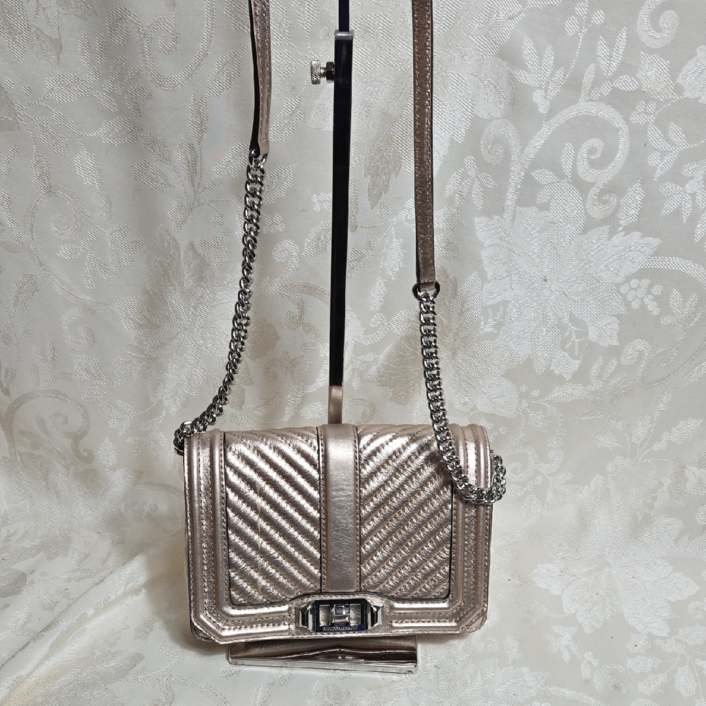 Rebecca Minkoff Rose Gold Leather Crosdbody Bag